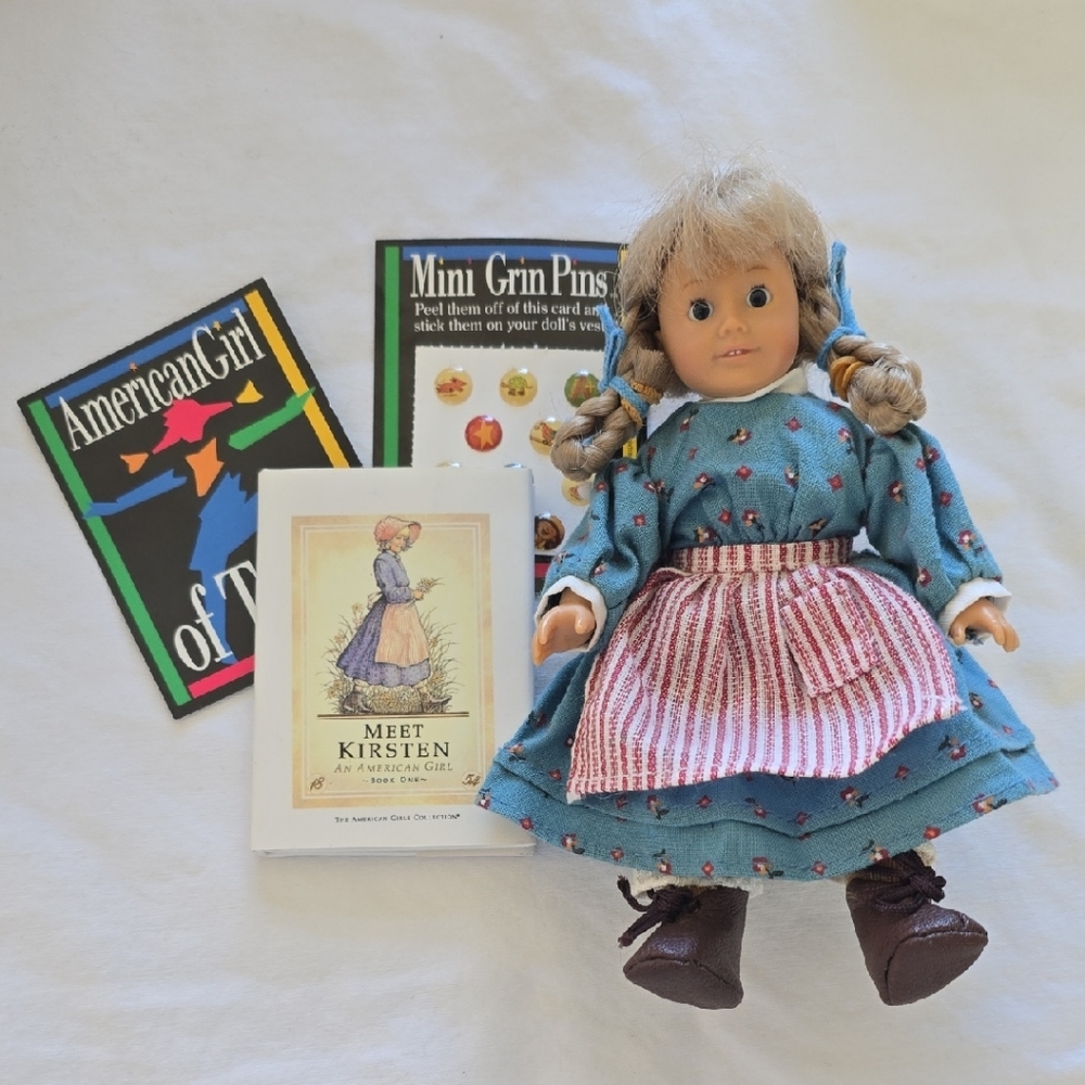 American Girl Doll Blue and Brown Vintage Style